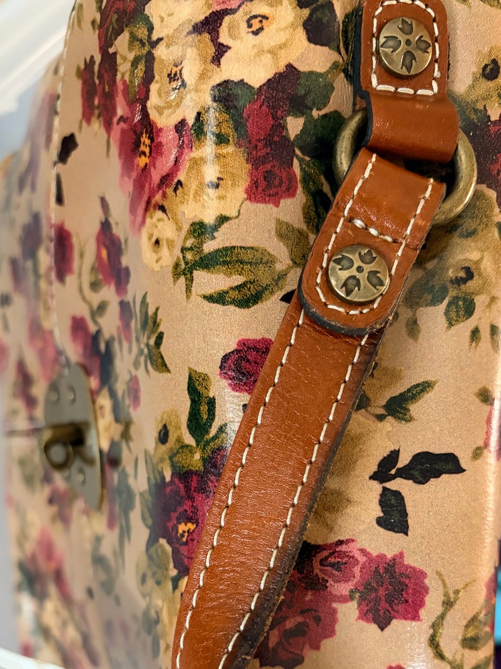 Patricia Nash Sinclair Floral Top-Handle Satchel & Back Pack NWT - Picture 4 of 11
